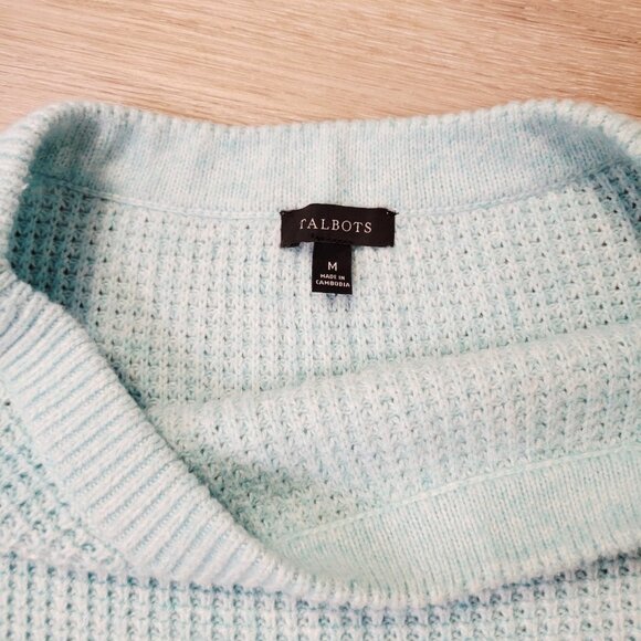 Talbots Women’s Turquoise Knit Pull Over Lightweight Sweater Size M - Picture 3 of 4